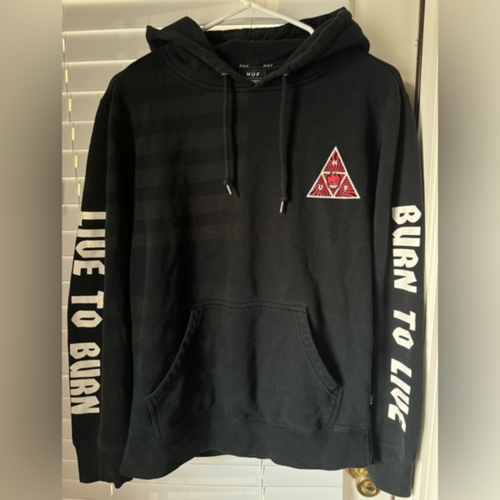 HUF X SPITFIRE TRIANGLE PULLOVER HOODIE SIZE S